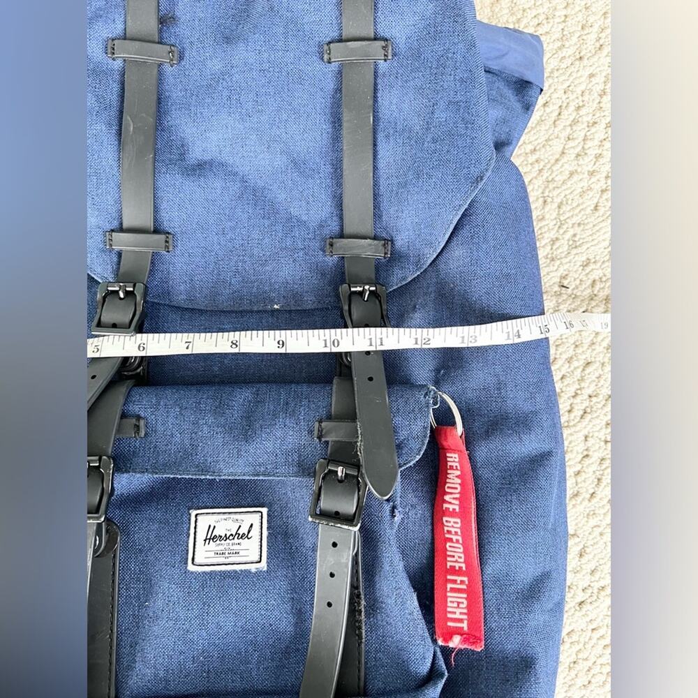 Herschel Little America Backpack Eclipse blue black laptop bag travel backpack - Picture 3 of 10
